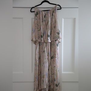 Jill Stuart NWOT size 6 pale pink patterned double tiered dress